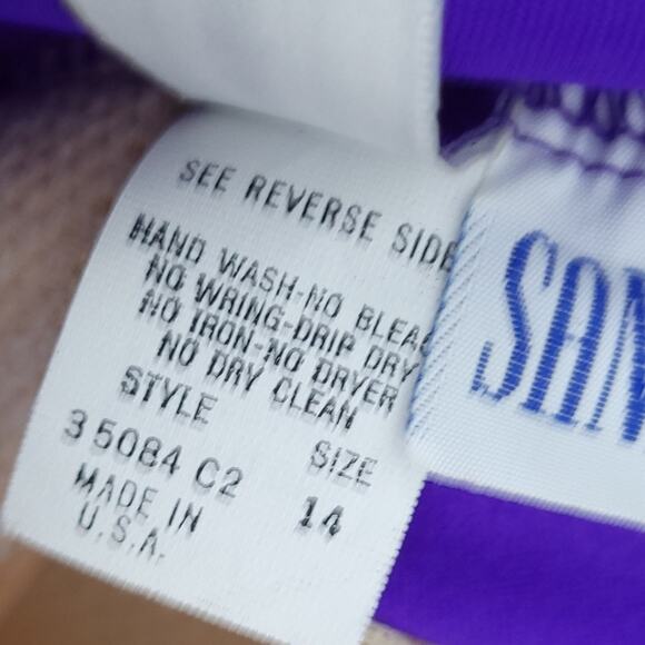Sandcastle Swim Fit System 2 One Piece Swimsuit Size 14 Purple, Made USA, Modest - Picture 7 of 8